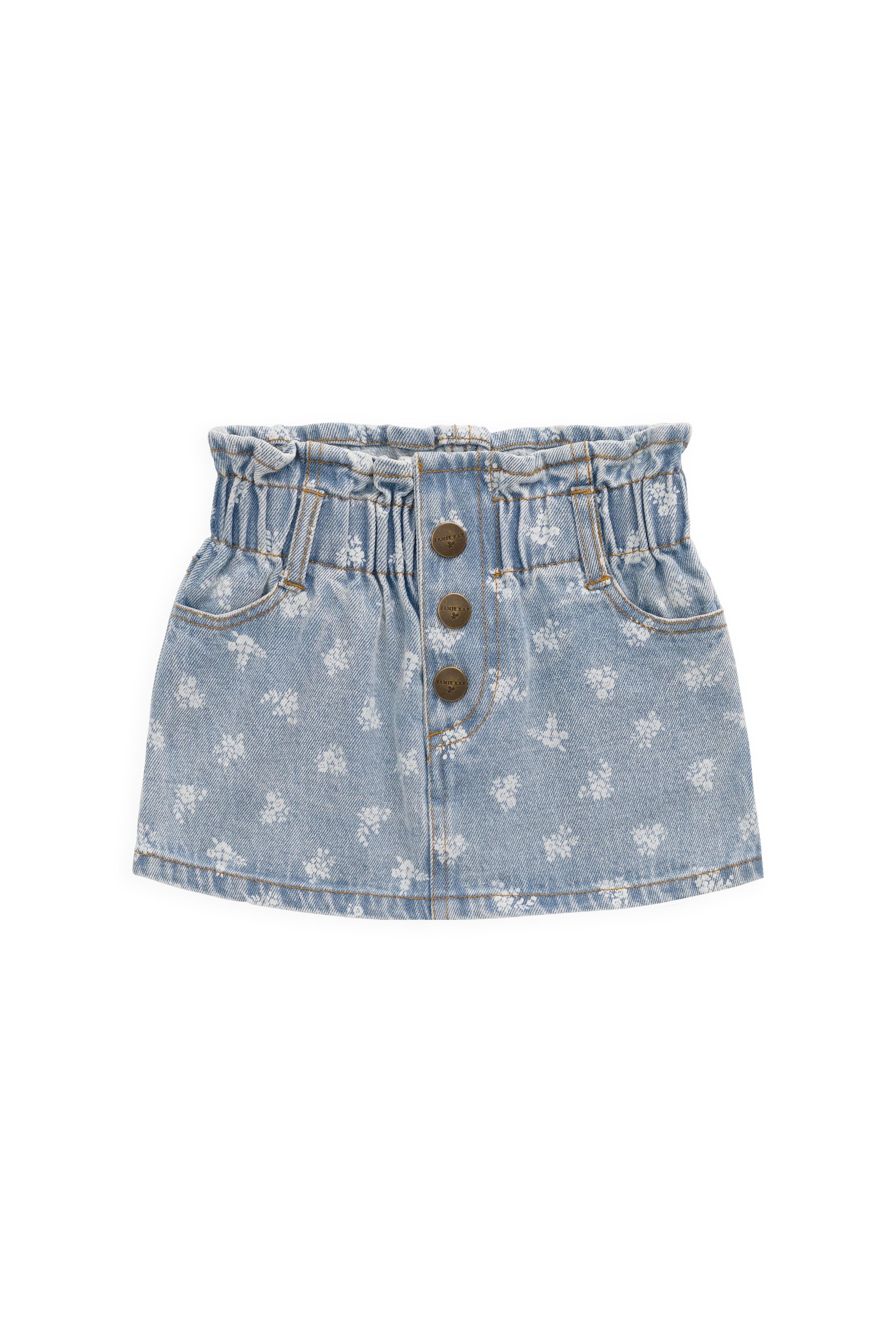 Brielle Skirt - Tully Floral Denim