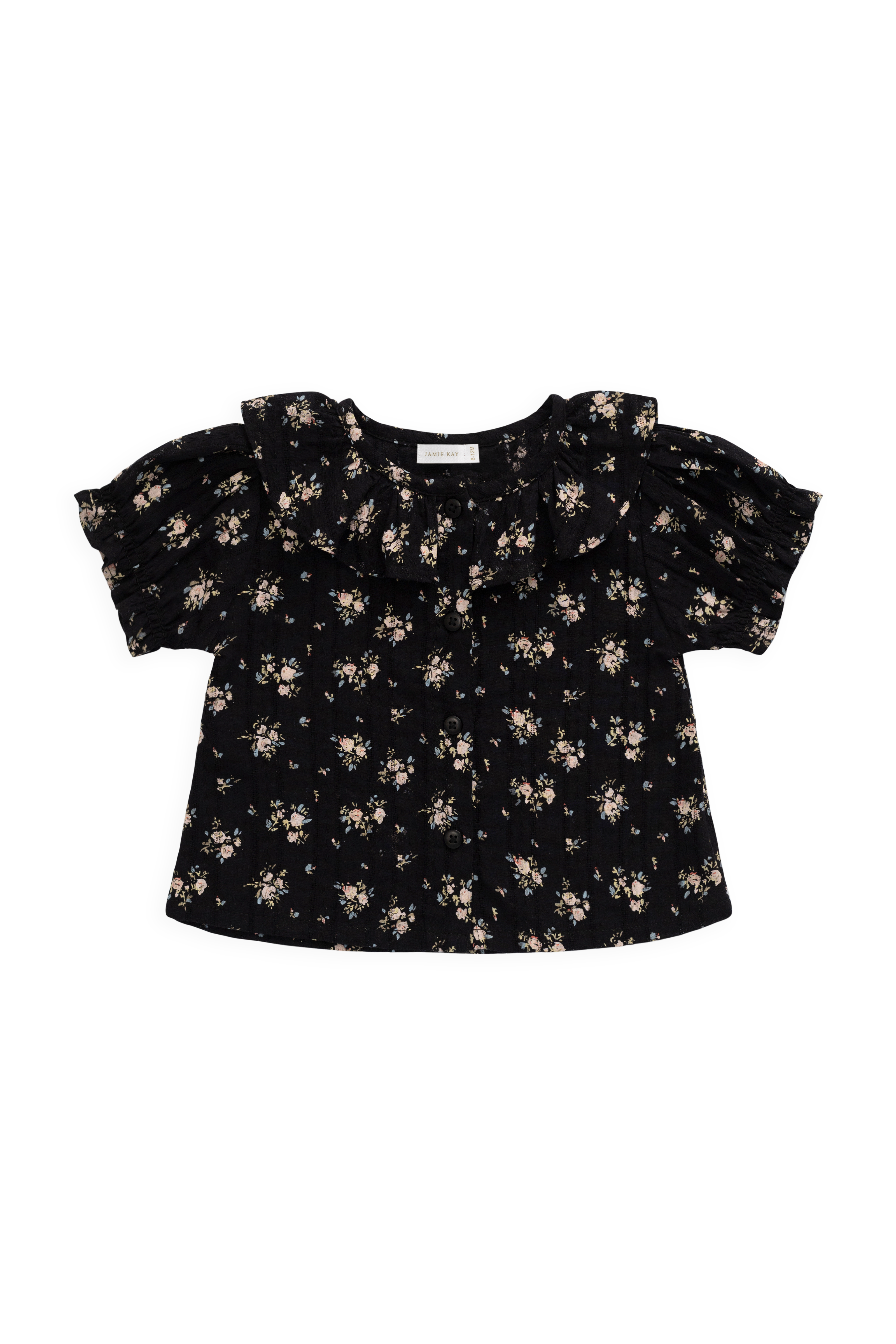 Organic Cotton Alora Top - Cassie Caviar